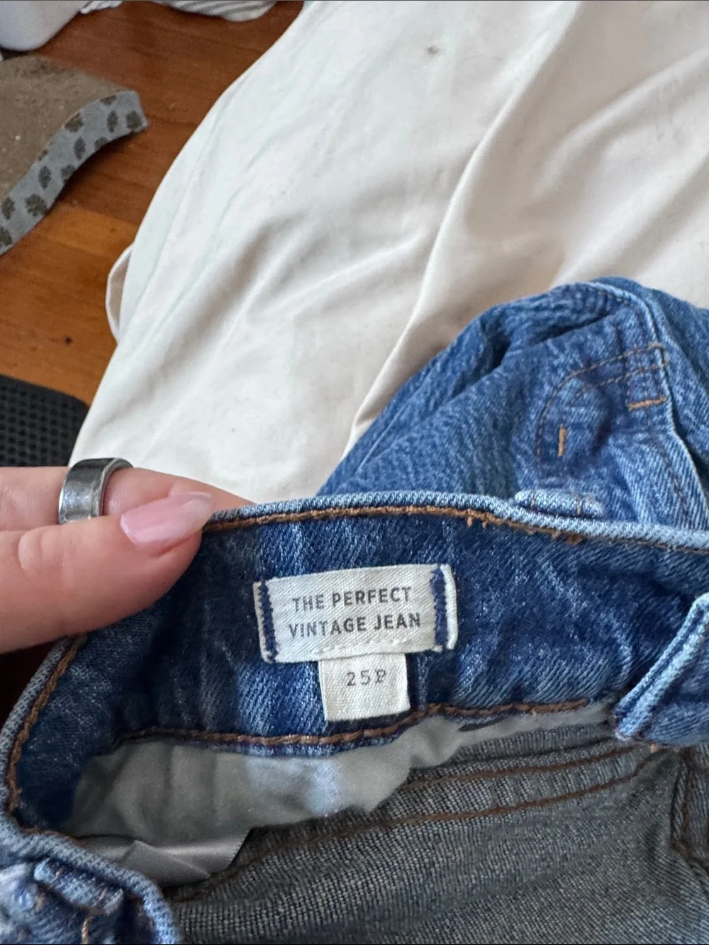Madewell The Perfect Vintage Jean Straight Fit Blue Denim Jeans 25P